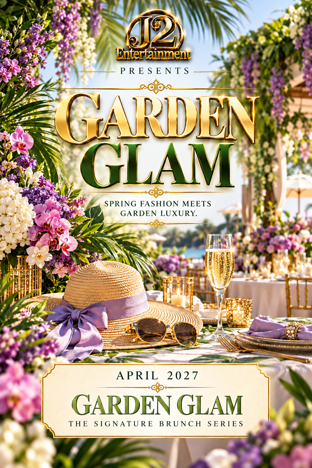 Garden Glam event poster
