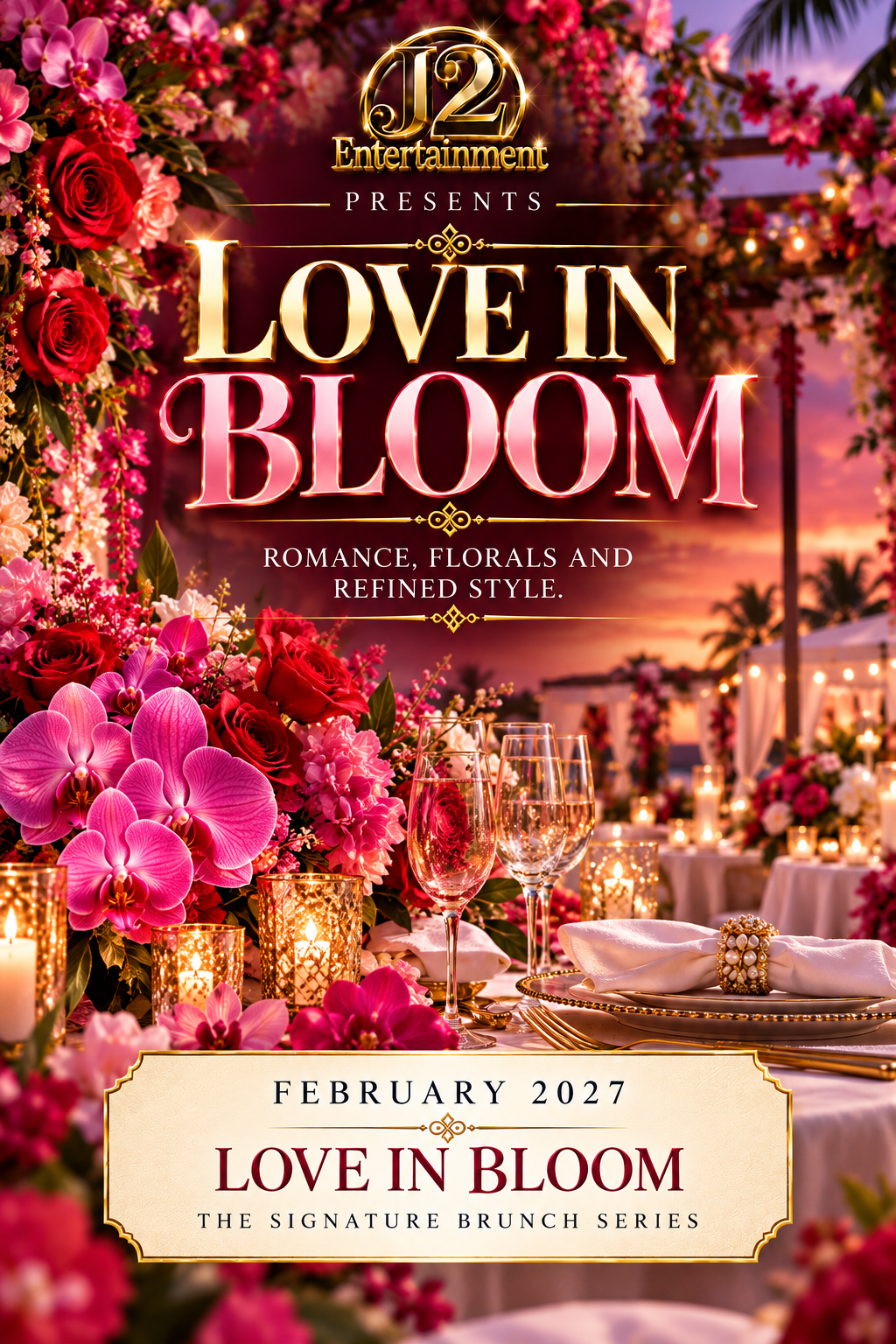 Love in Bloom event poster