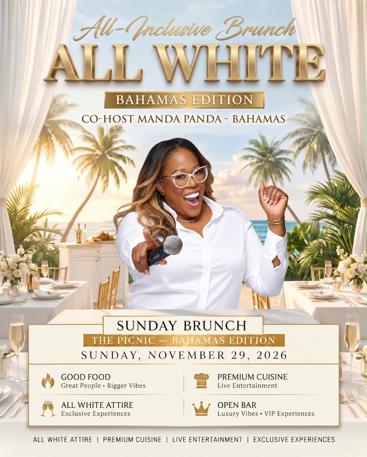 Co-host Manda Panda — Bahamas